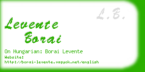 levente borai business card